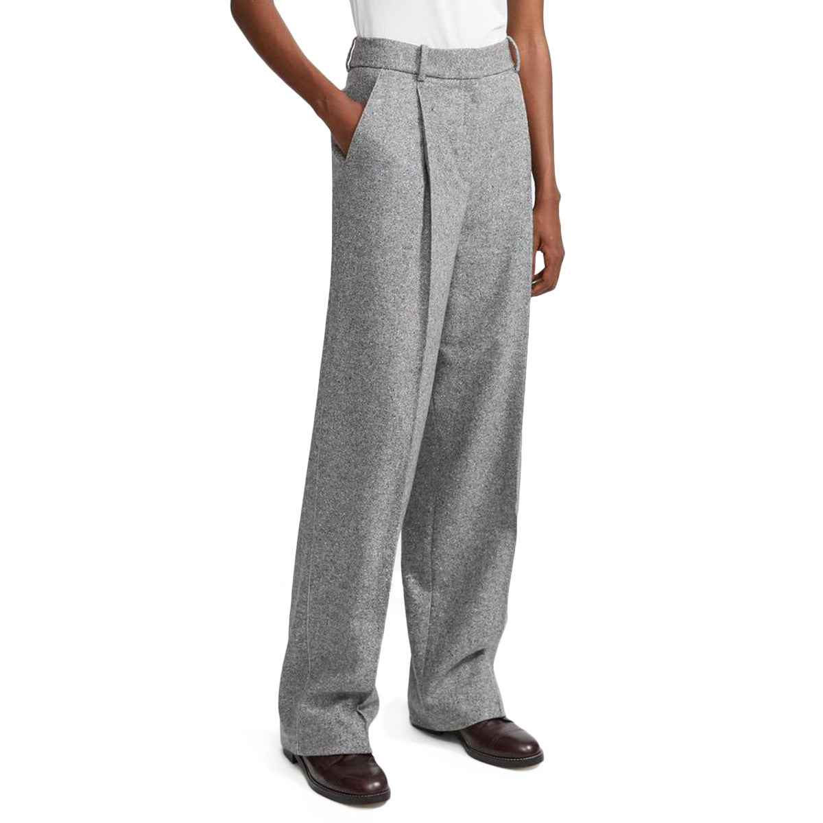 Speckled Wool Pleated Trouser