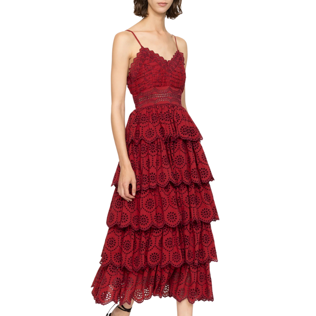 Lainey Dress in Red