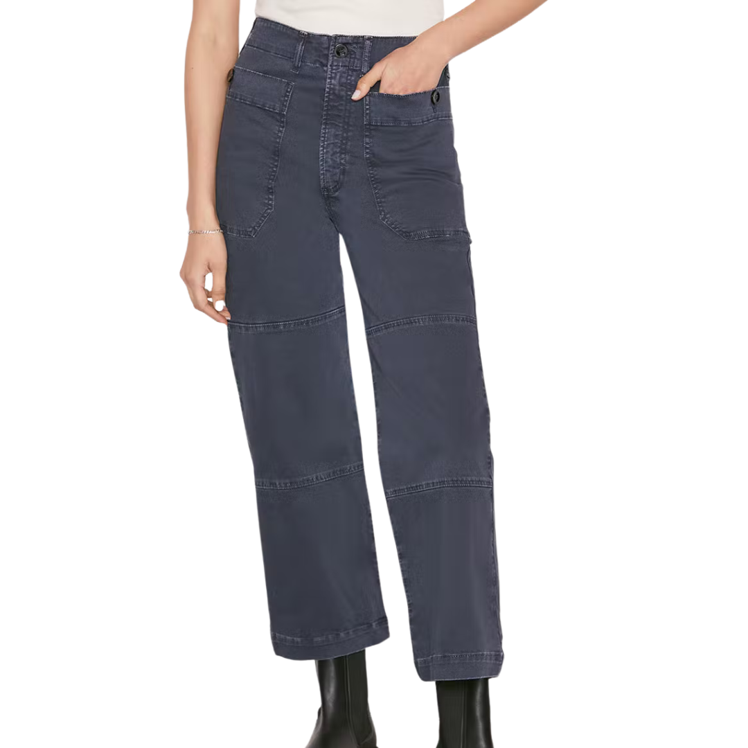 Oversized Pocket Utility Pant in Washed Navy