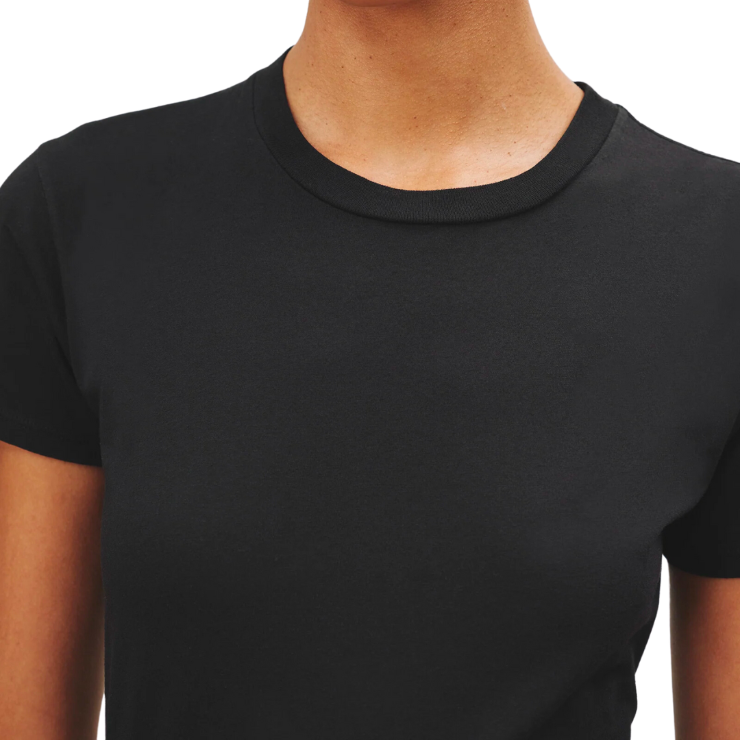 Mariela Crewneck Tee in Black