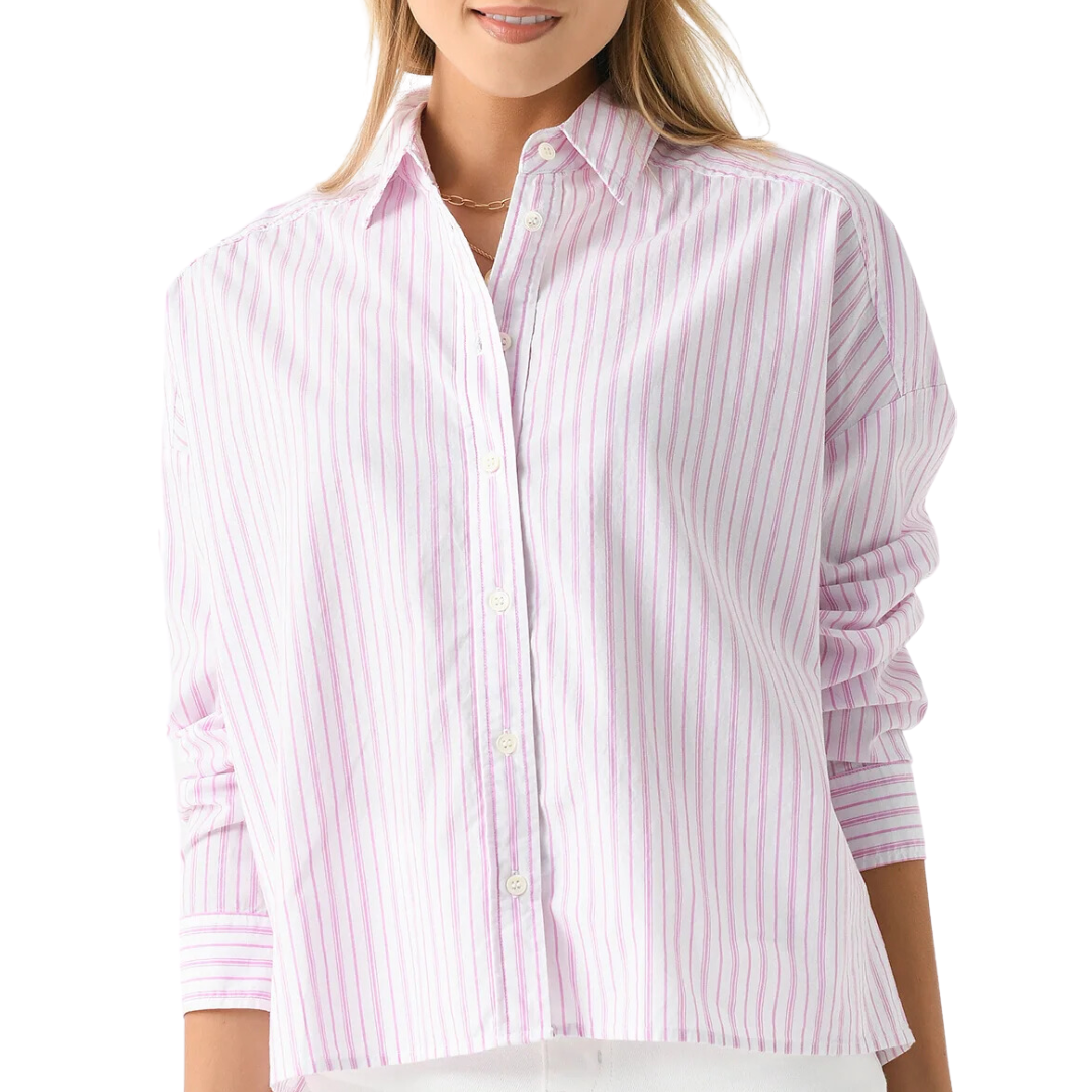 Riley Shirt in Peony Stripe