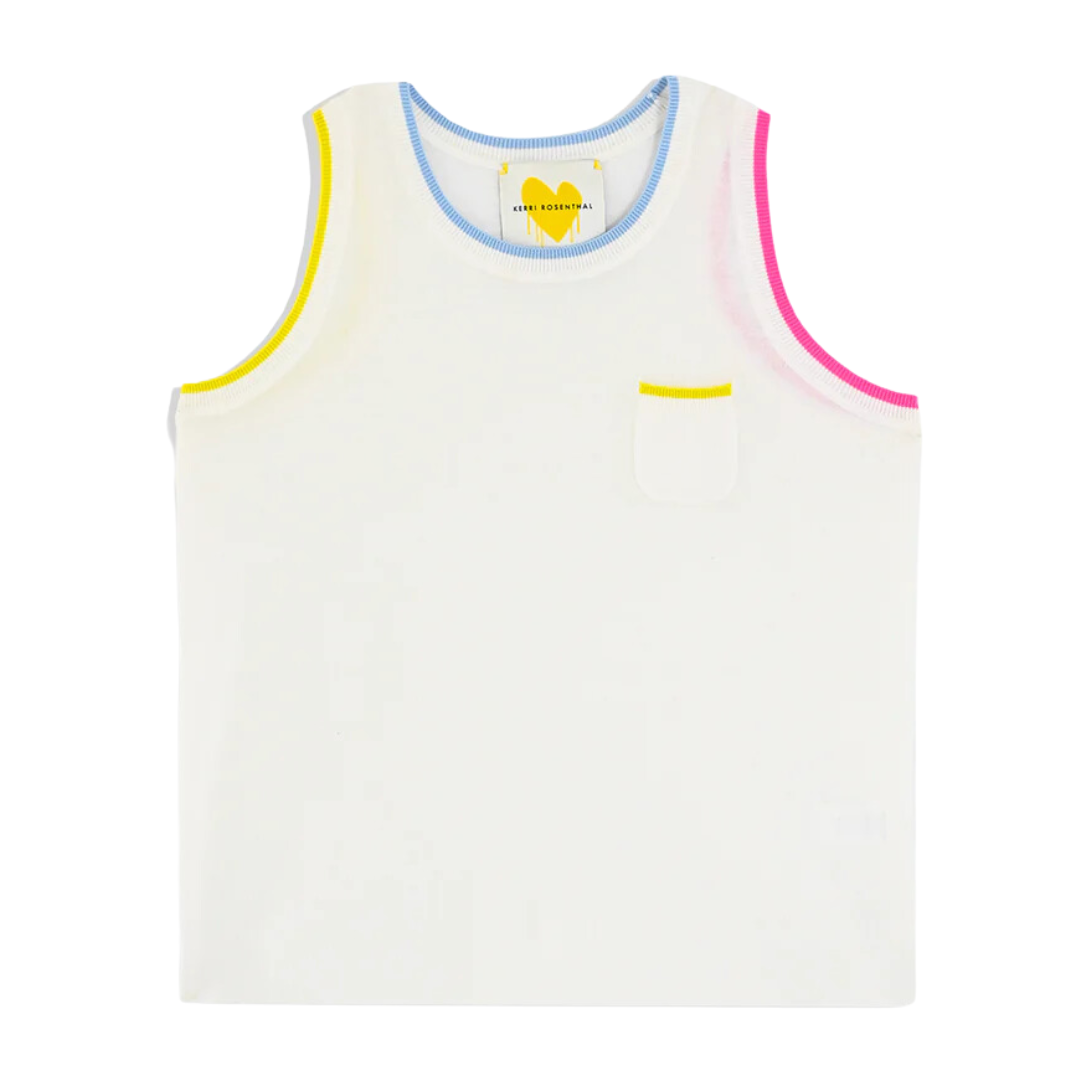 Lola Tank Color Pop in White