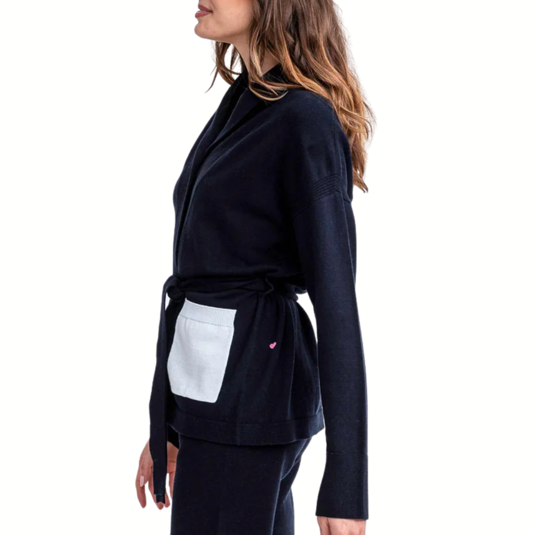 Yvonne Shawl Collar Popcket in Indigo