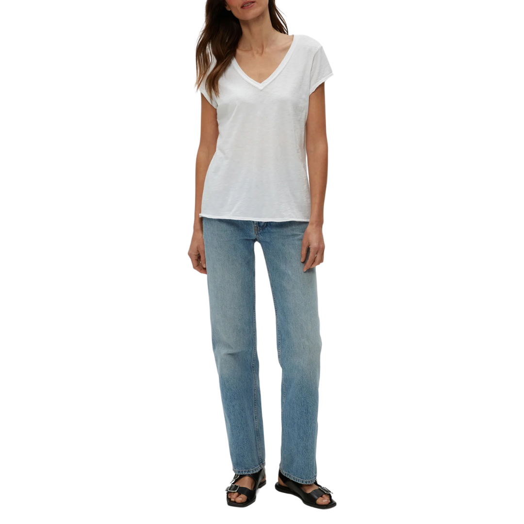 Baxter V-Neck Tee in White