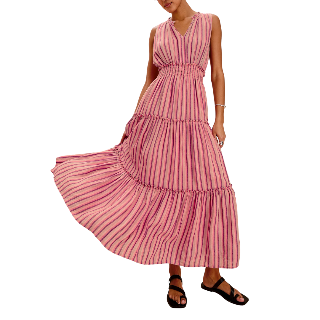 Loulou Dress in Cabana Stripe