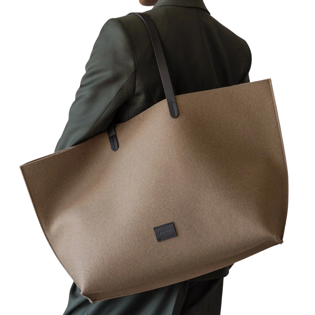 Hana Merino Wool Boat Bag in Cumin