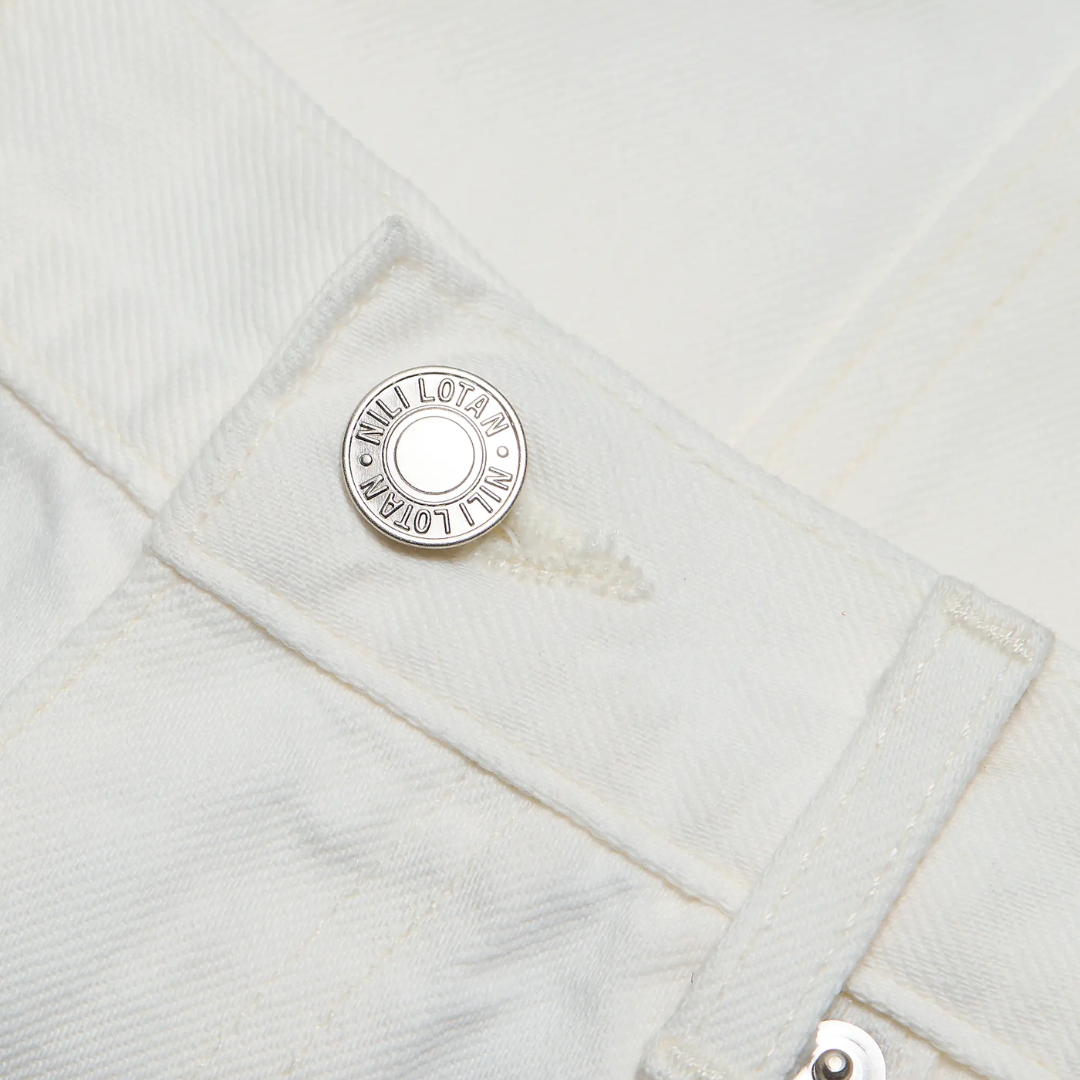 Cobain Denim Short in Cream
