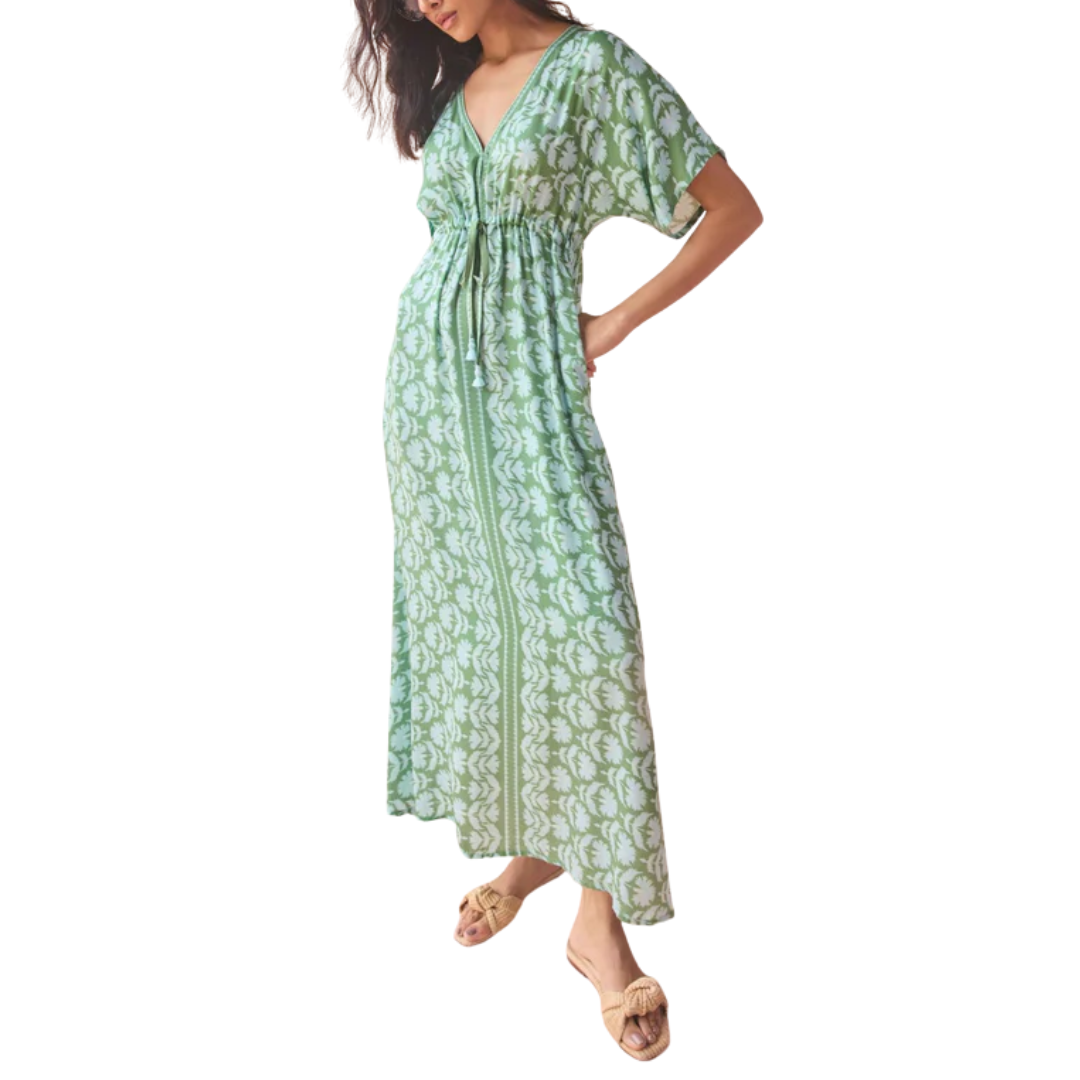 Pia Caftan in Marlie Matcha