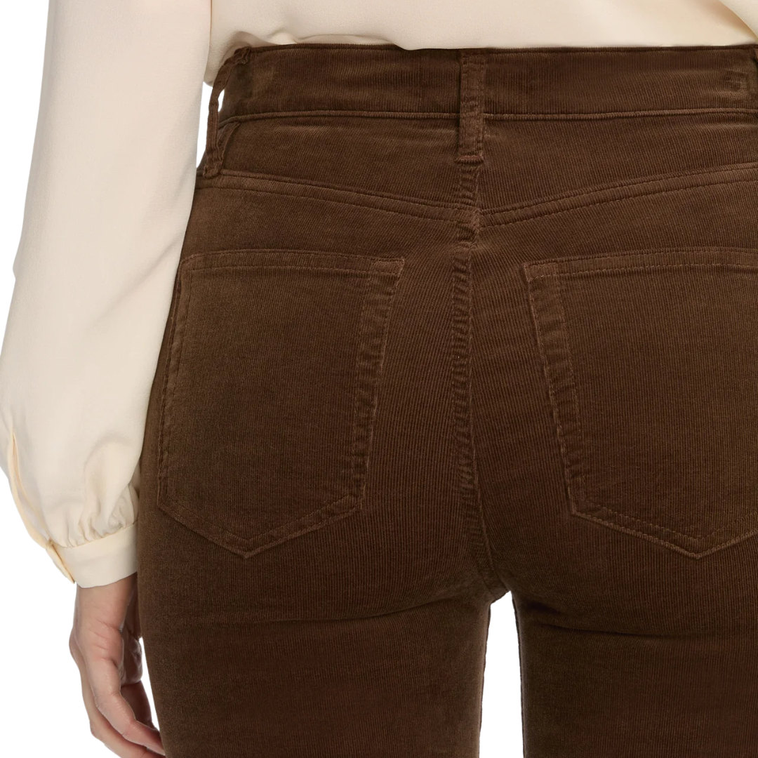 Le Sleek Straight Corduroy in Bitter Chocolate