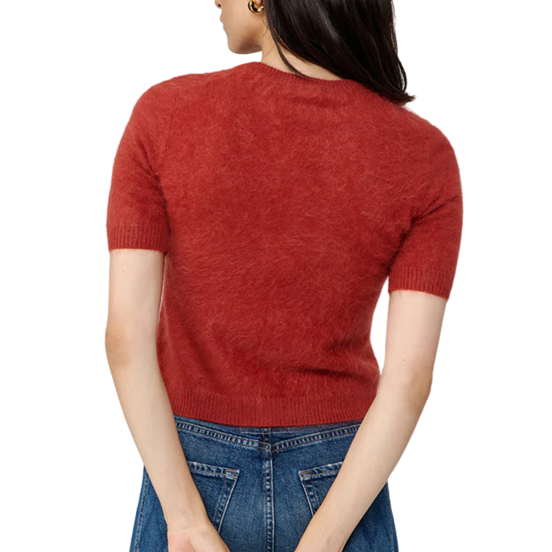 Cropped S/S Crew in Ginger