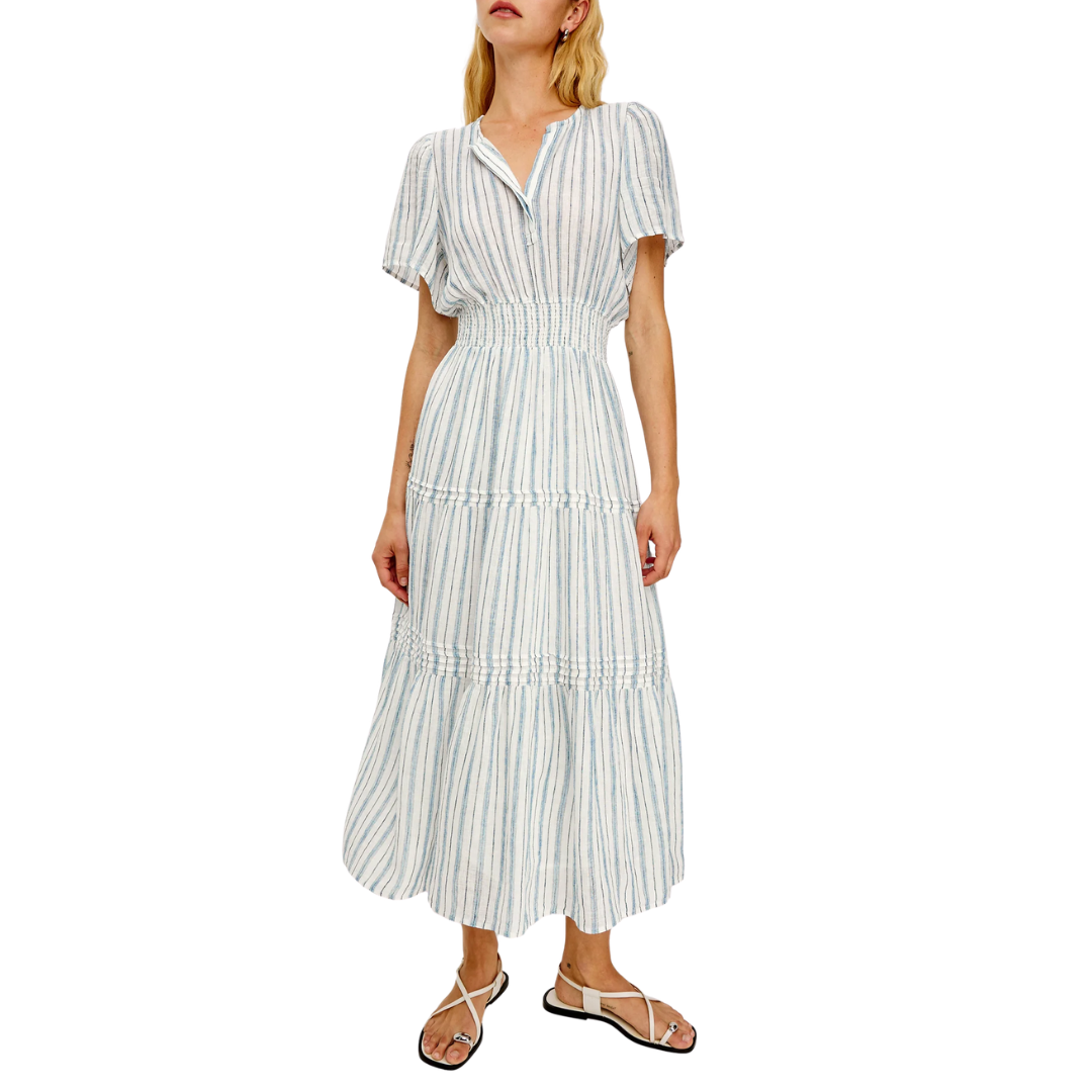 Cannes Dress in Windward Stripe