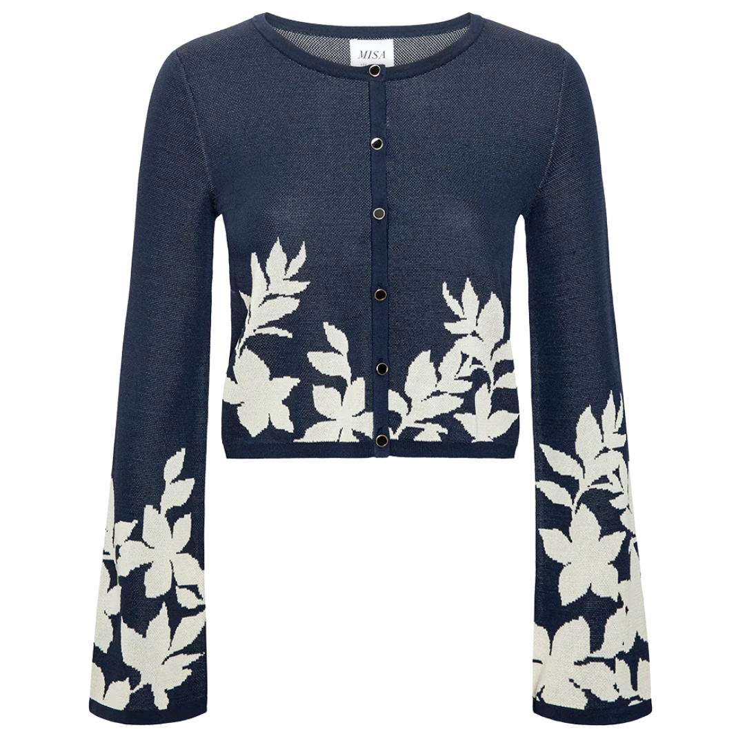 Nanea Top in Navy Flora