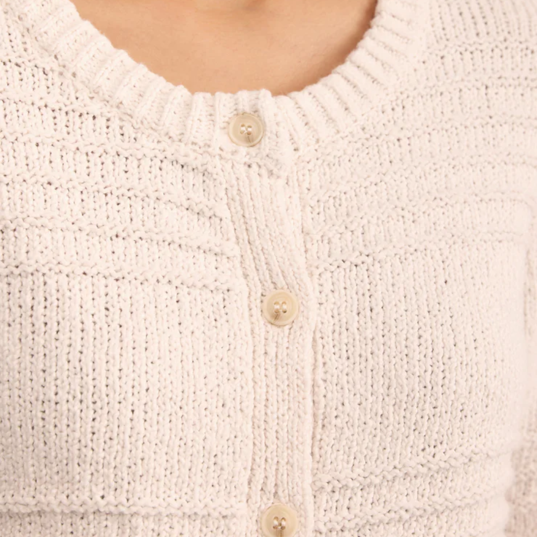 Between The Lines Cardigan in Crystal