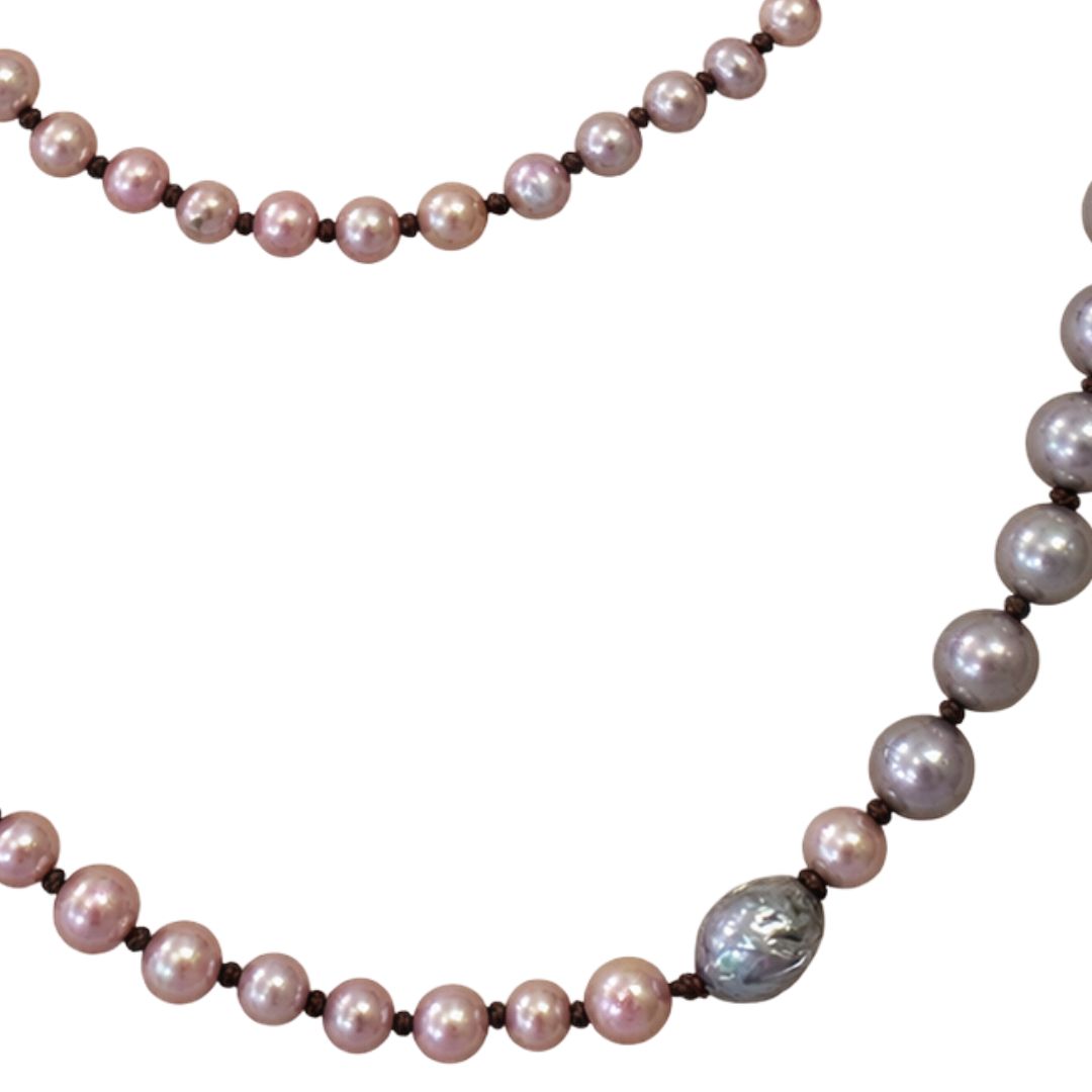 Fresh Water Baroque Pearls 41" Necklace