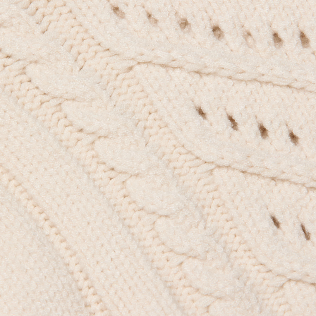 Storm Cable-Knit Sweater in Ivory/Gold