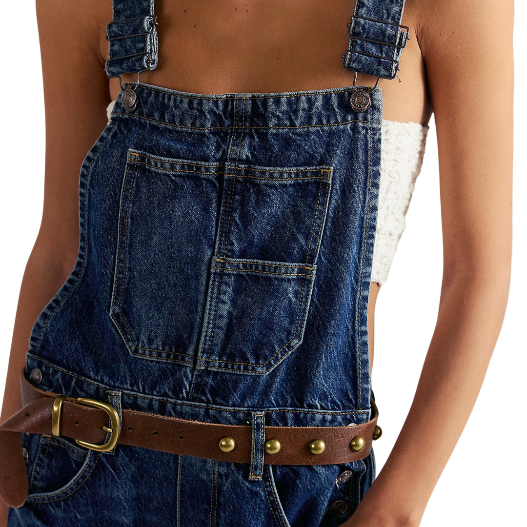 We The Free Good Luck Barrel Overalls in Deep End