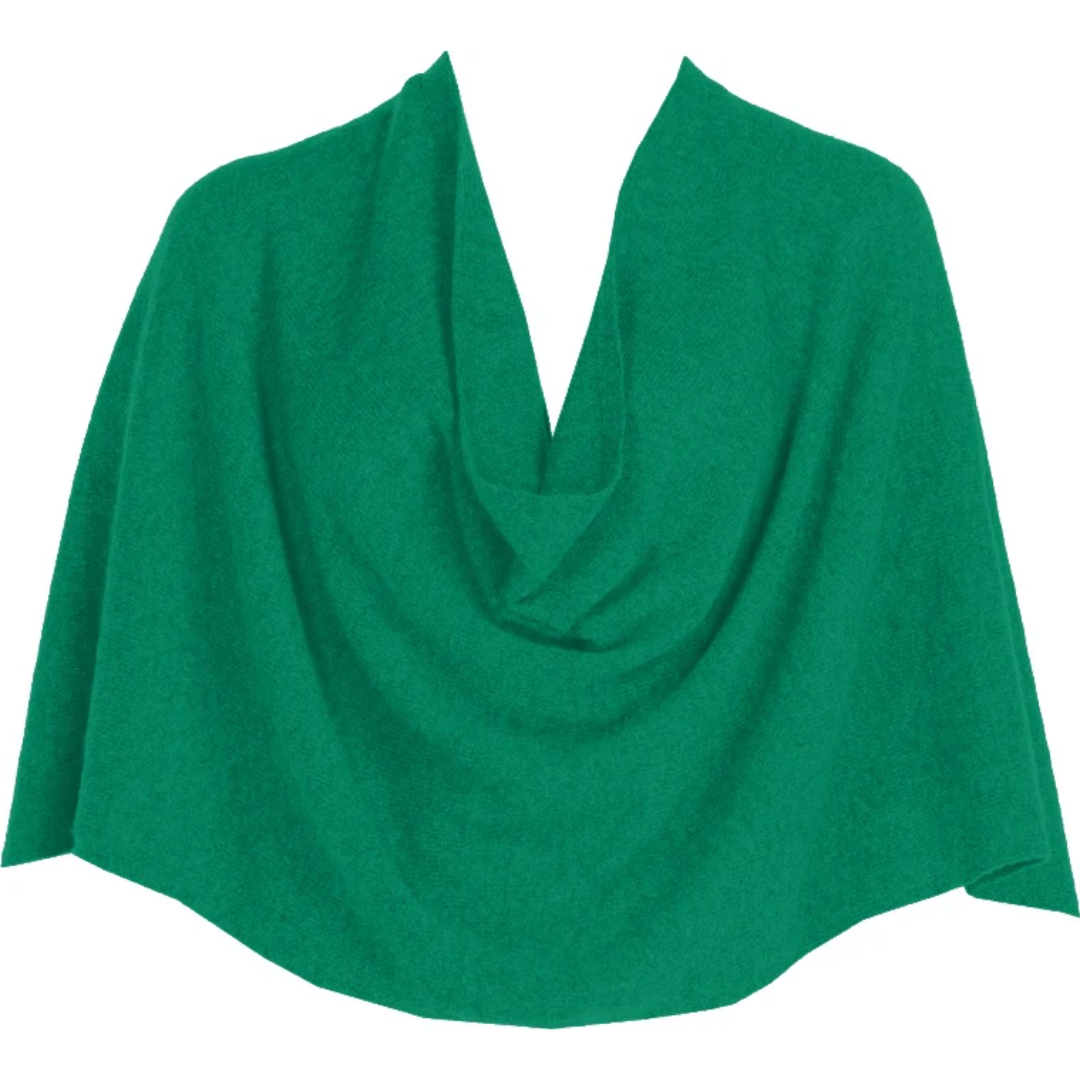 Cashmere Ruana in Emerald