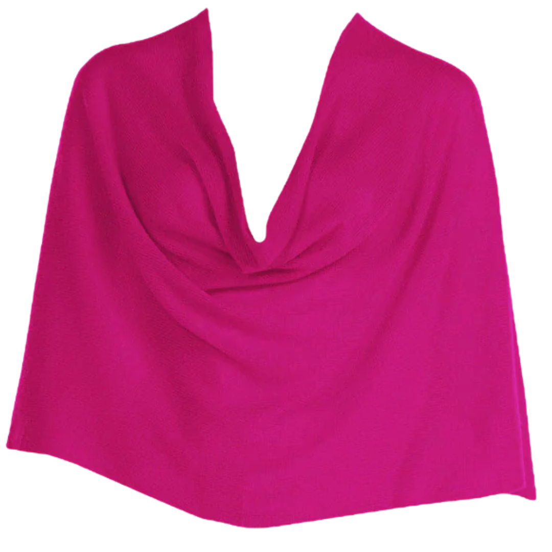 Cashmere Ruana in Plum