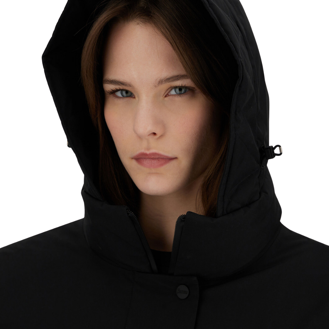 Hooded A-Shape 2-Layer Windstopper in Black