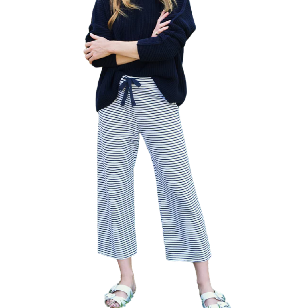 Catherine in Navy French Stripe
