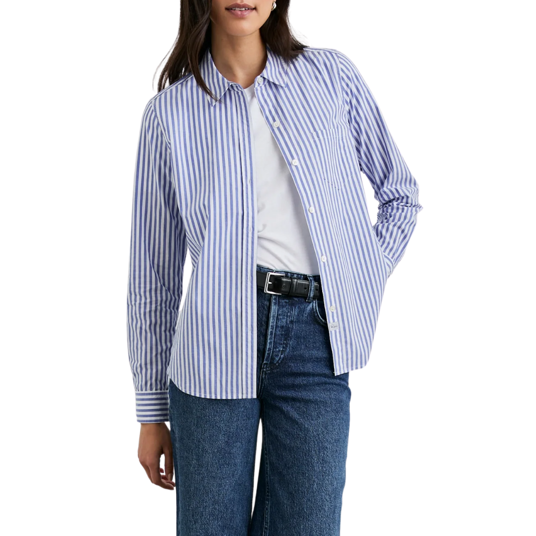 Stina Shirt in Mariner White Stripe