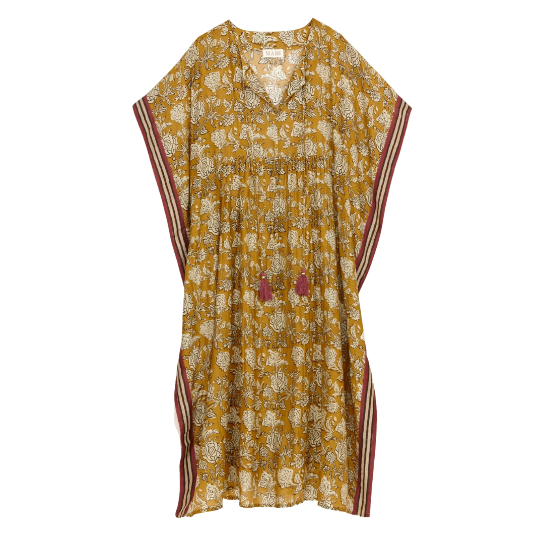Tulsi Kaftan in Mustard