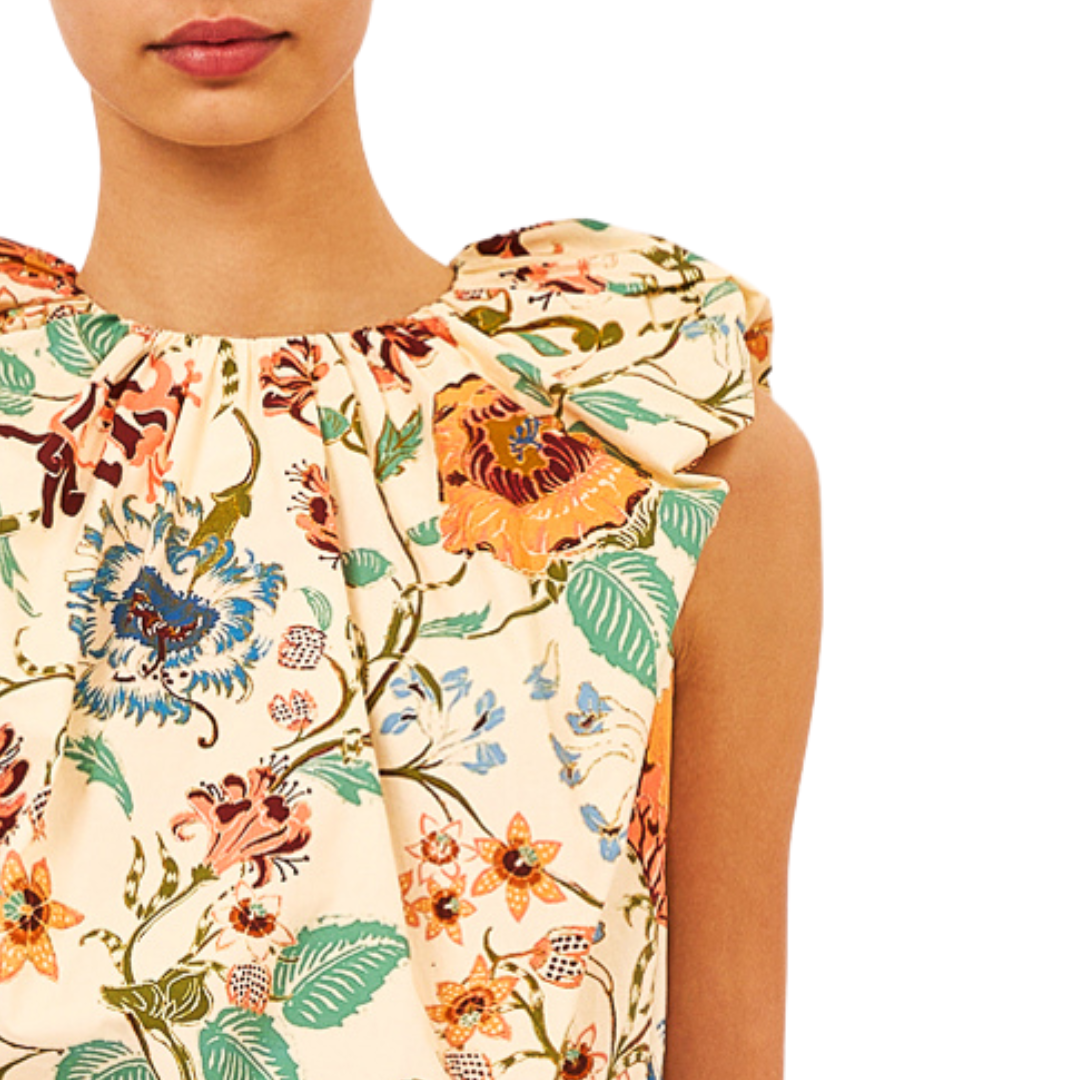 Gracie Sleeveless Cotton Top in Abalone