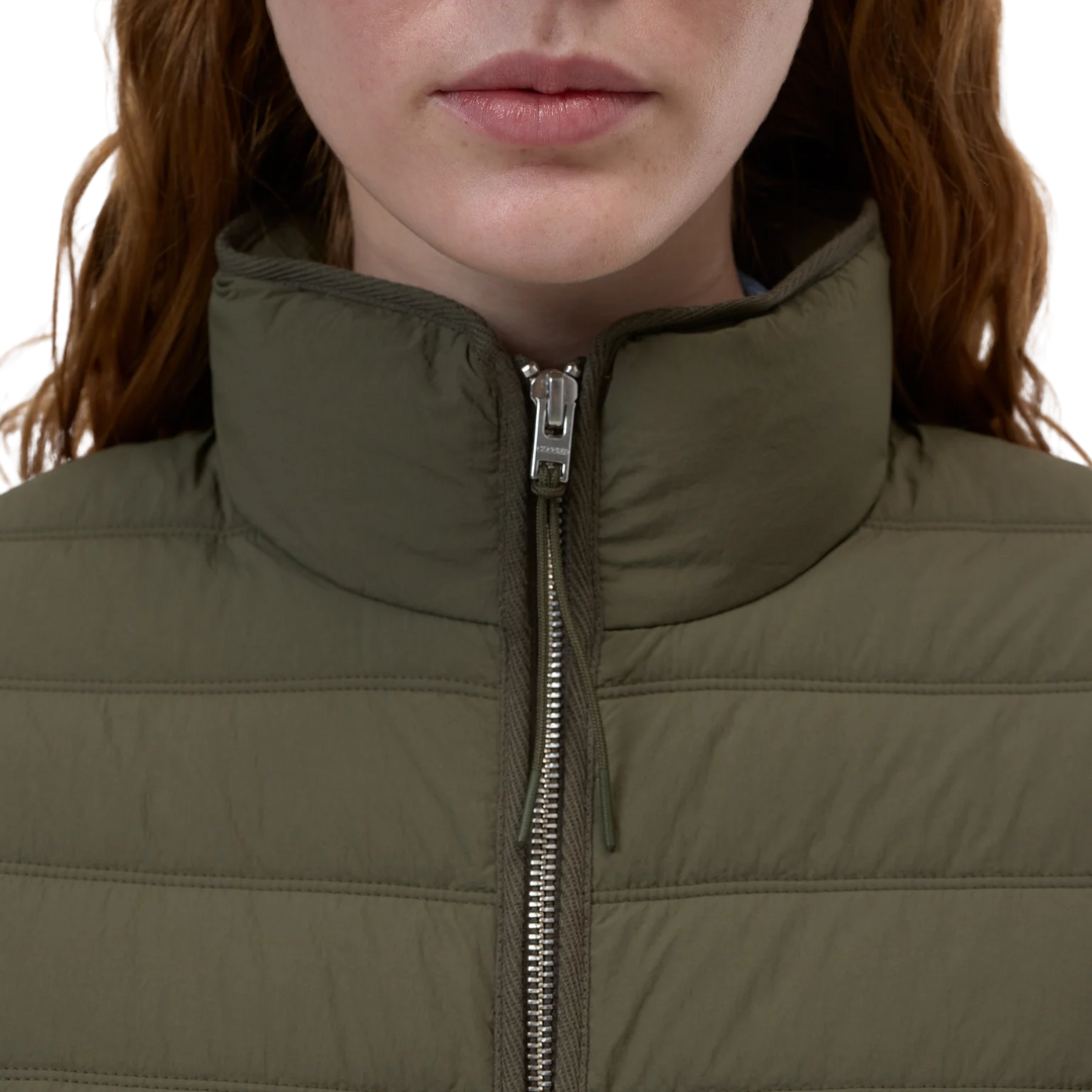 Quilted Zip Jacket in Forest Green