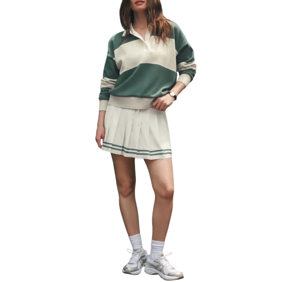 Bleacher Babe Performance Mini Skirt in Sandstone