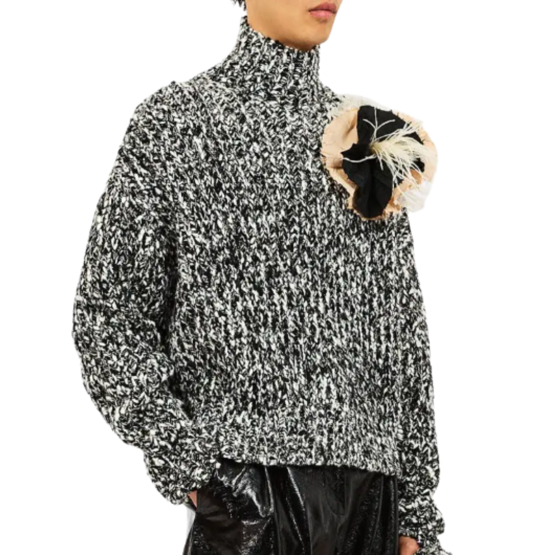Albie Knit Pullover in Onyx
