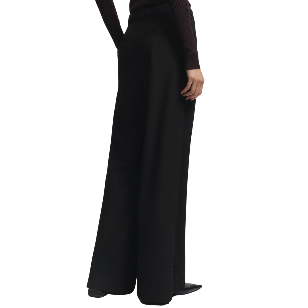 Tiffany Wideleg Trouser in Black