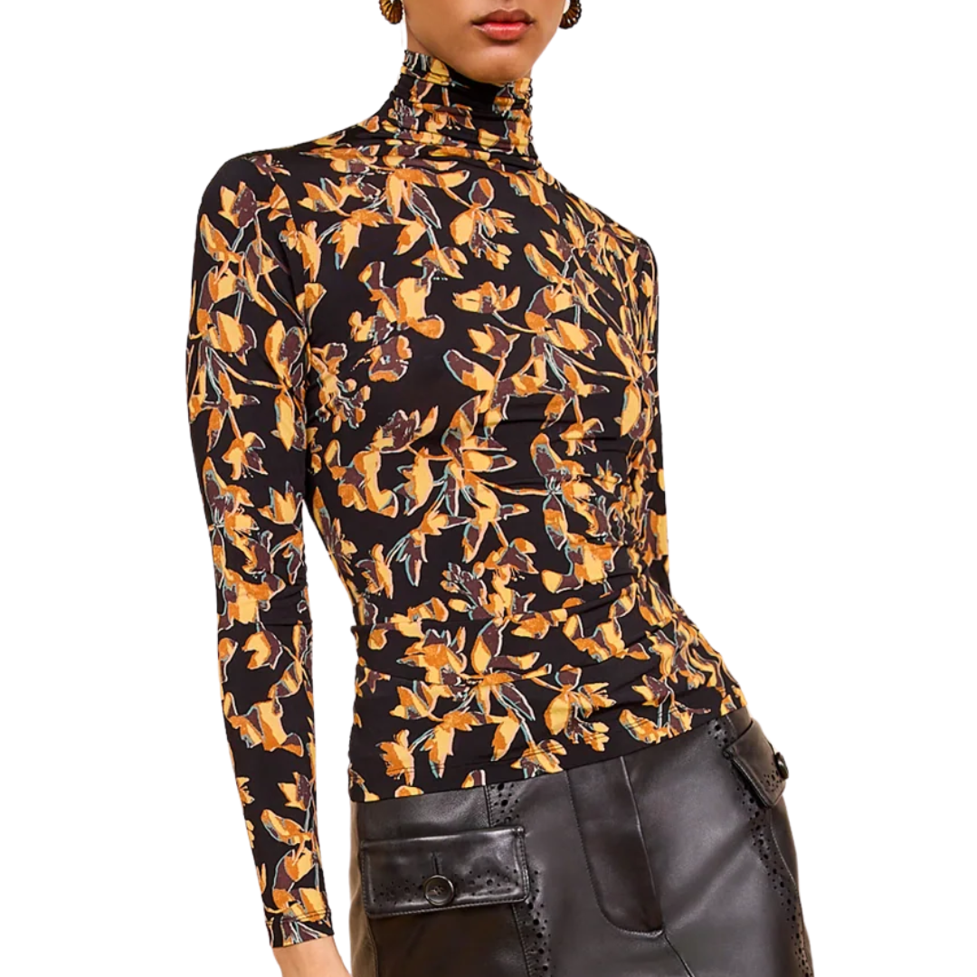 Aurelia Jersey Long Sleeve Turtleneck in Solaris