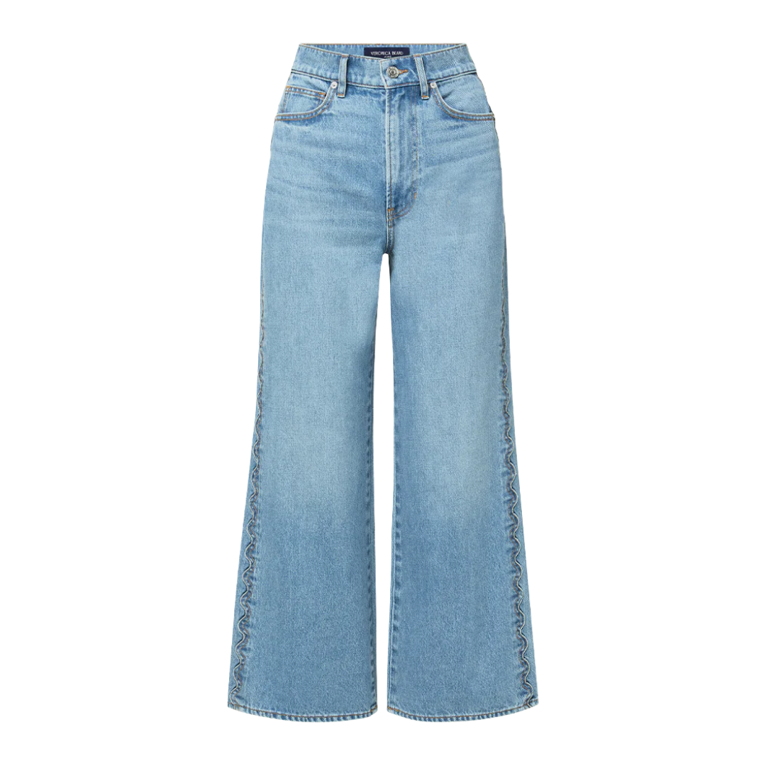Taylor Scalloped Cropped Jean in Nova