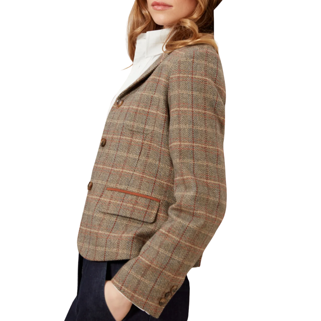 Desmond Blazer in Picante/Camel Tweed
