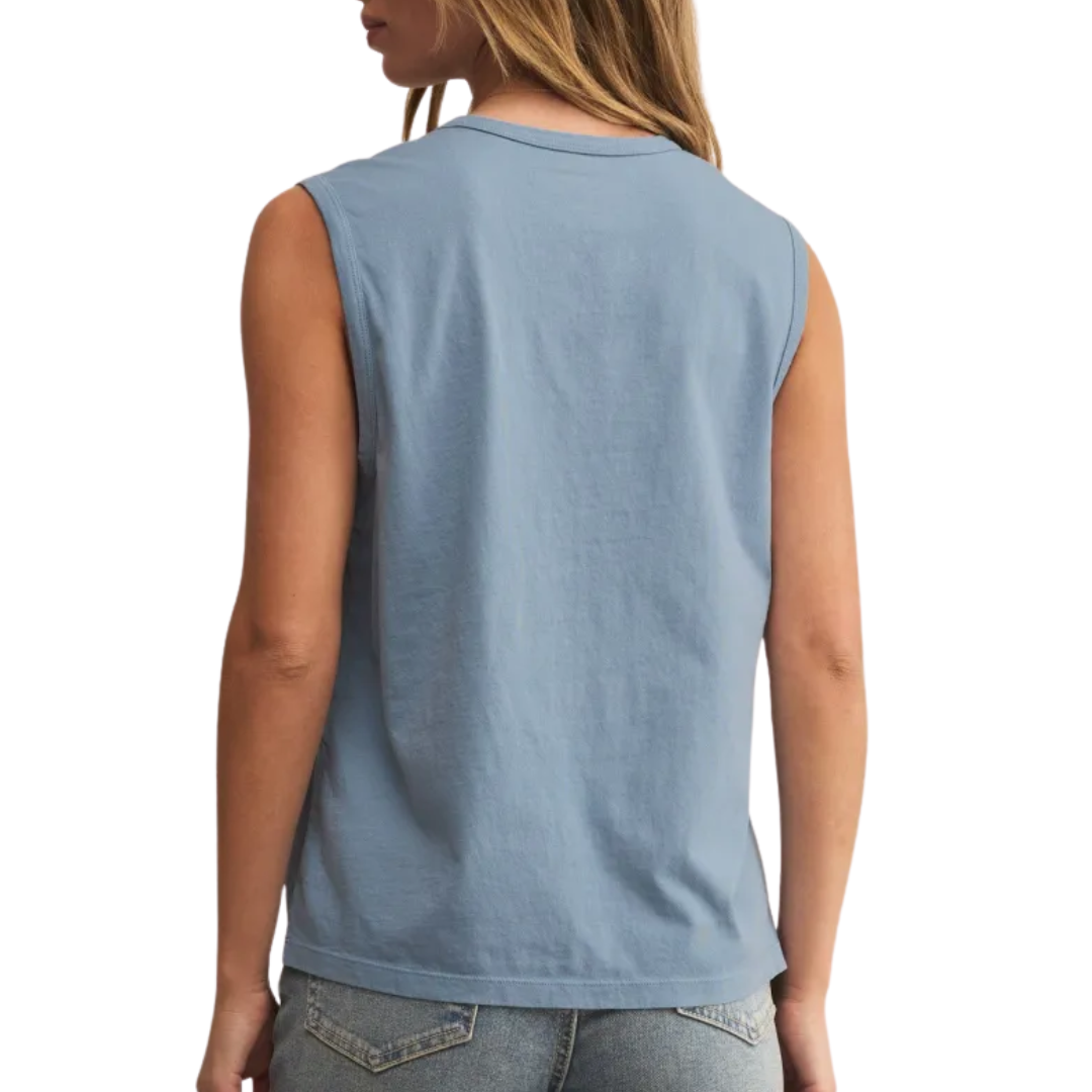 Salty Muscle Tank in Boathouse