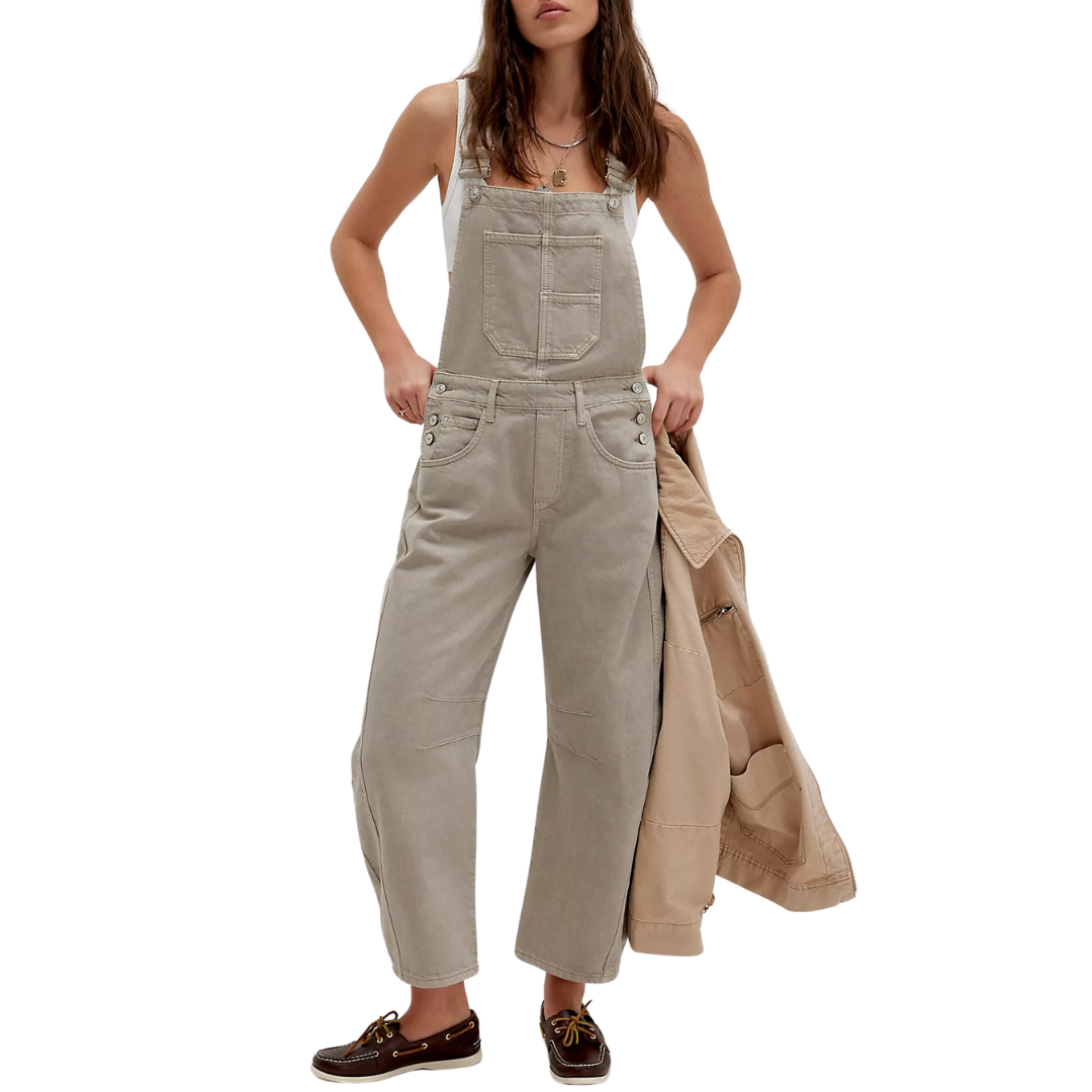 We The Free Good Luck Barrel Overalls in Cobblestone