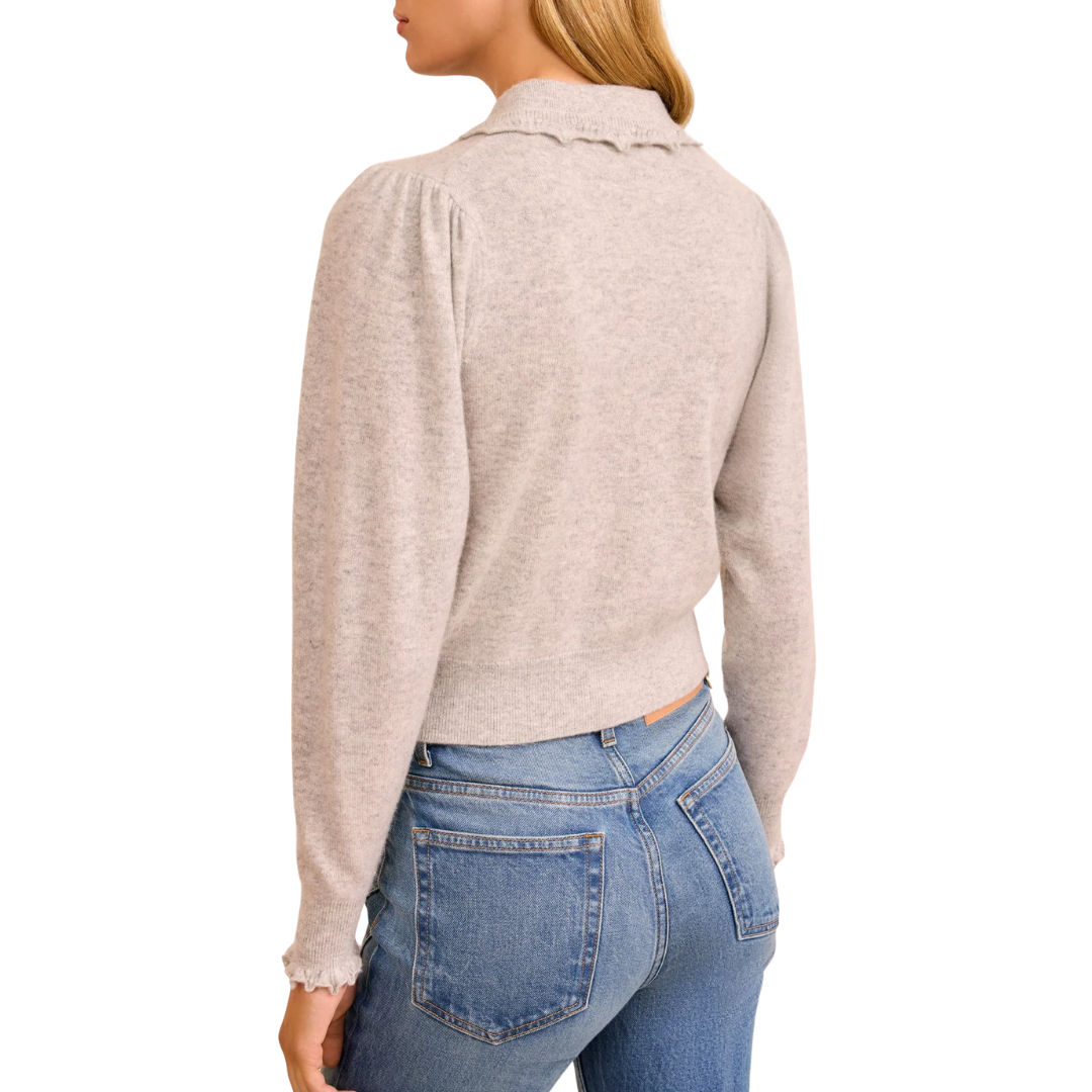 Kalila Collared Cardigan in Pebble