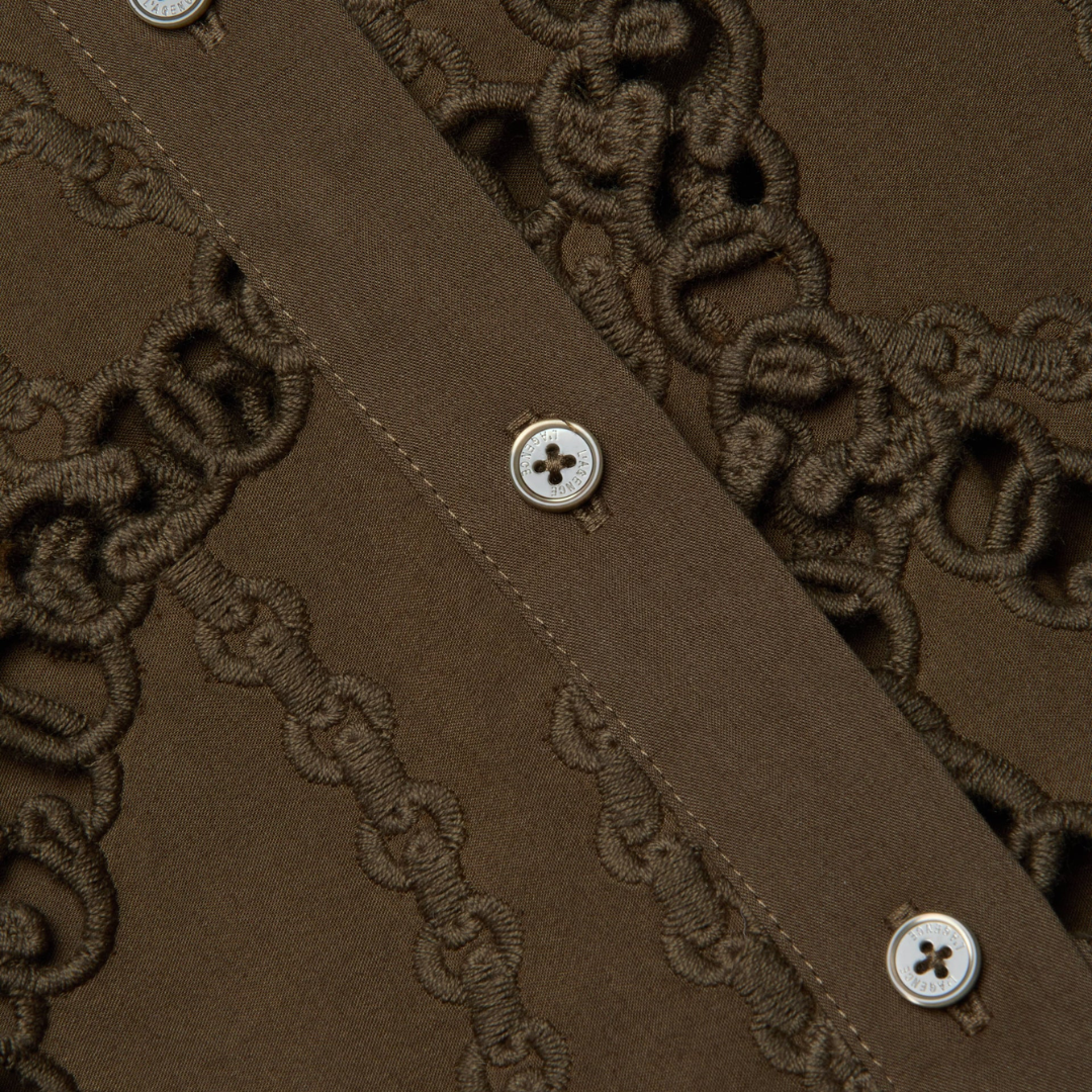 Ellery Eyelet Shirt in Pine