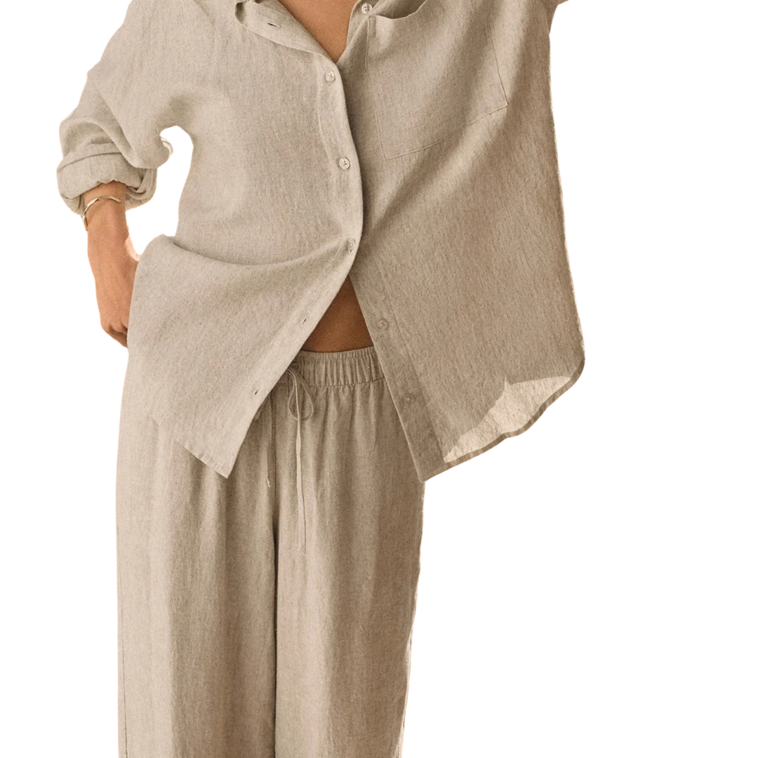 Henri Linen Pant in Flax