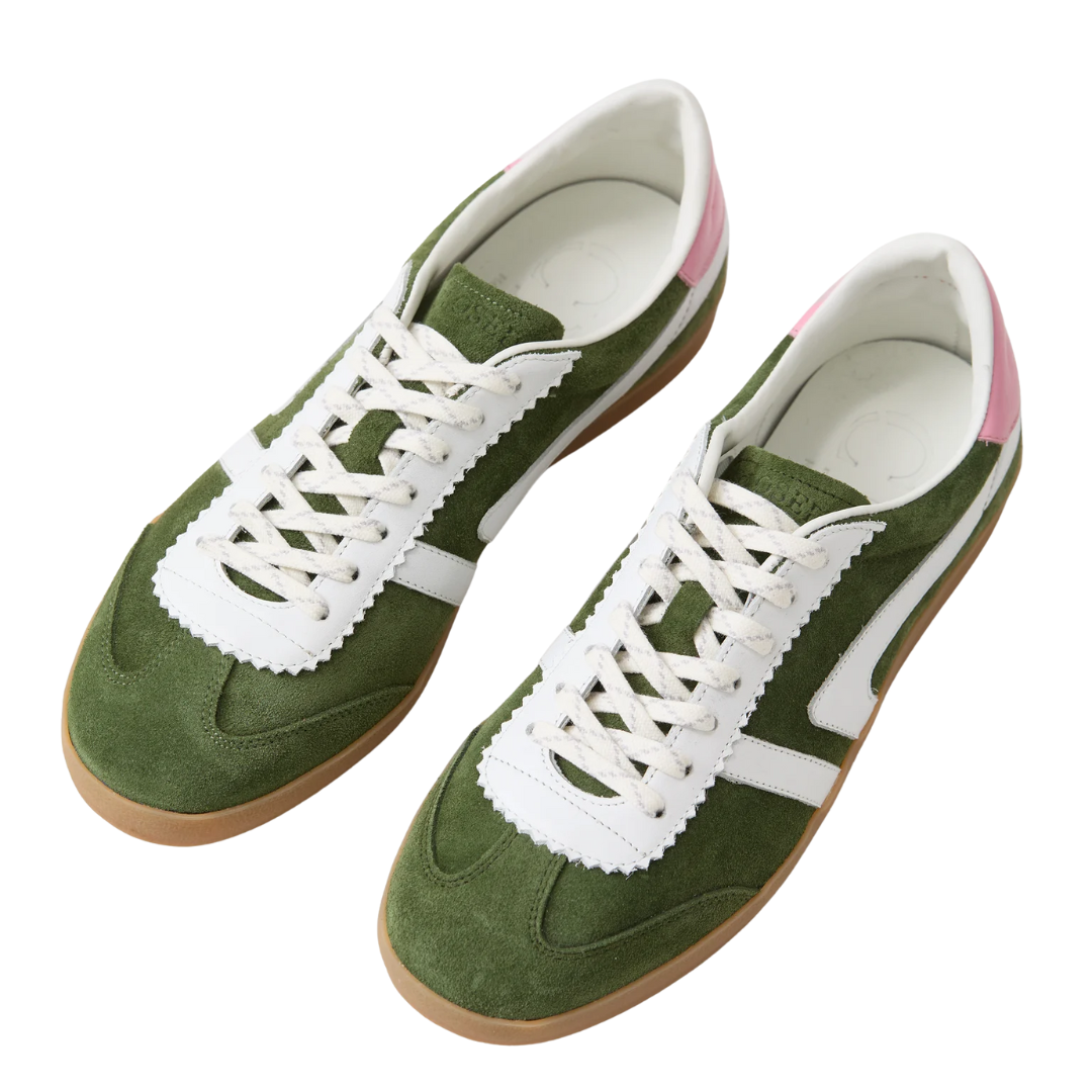 Suede Sneaker in Forest Green