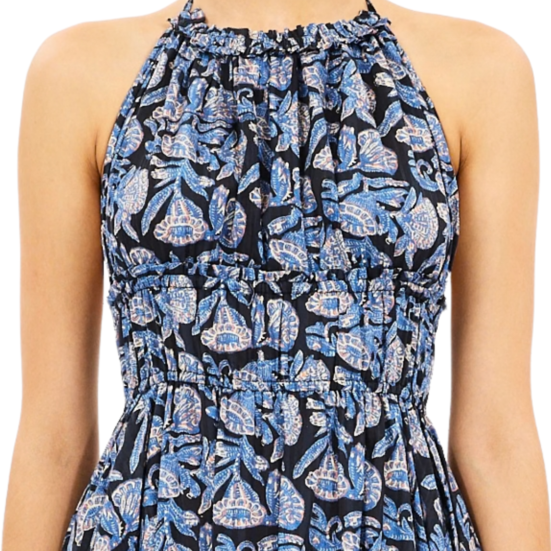 Anelise Halter Midi Dress in Zinnia