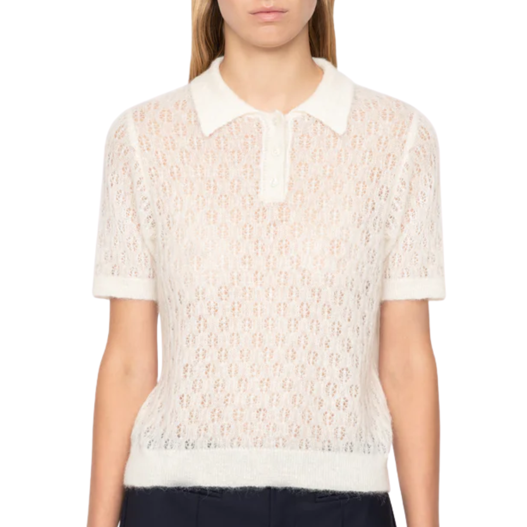 Teagan S/S Sweater in Cream