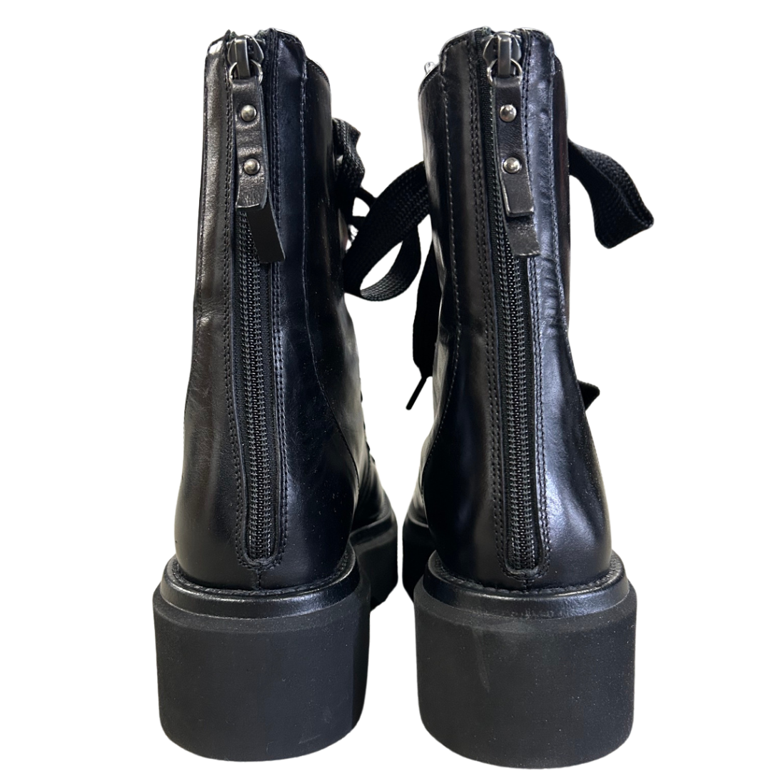 Greno Lace-Up Boot in Black