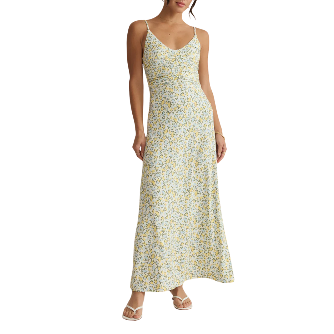 Faya Idra Ditsy Maxi Dress in Cloud