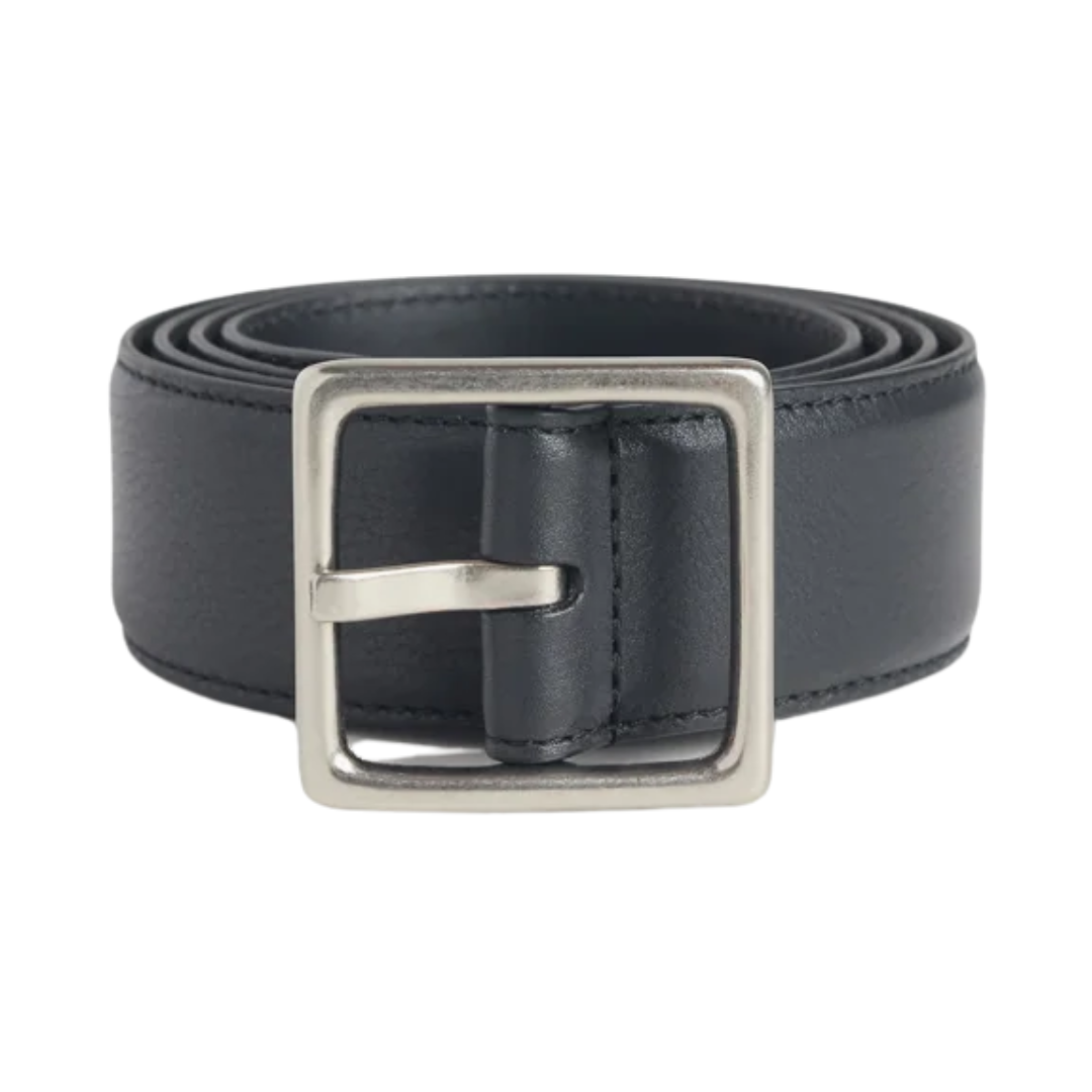 The Allie Belt in Black Tumbled Nickel