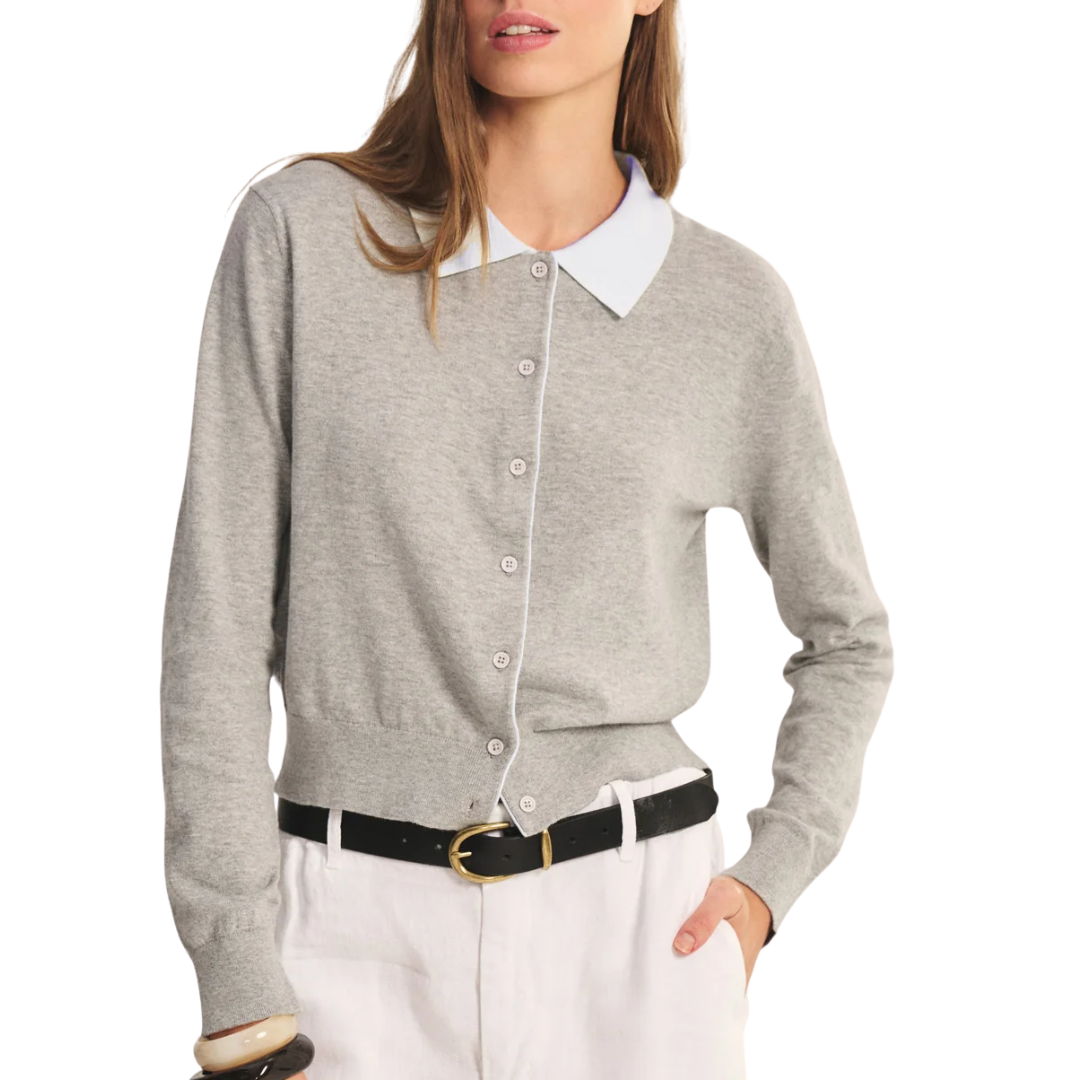 Riven Cardigan in Heather Grey