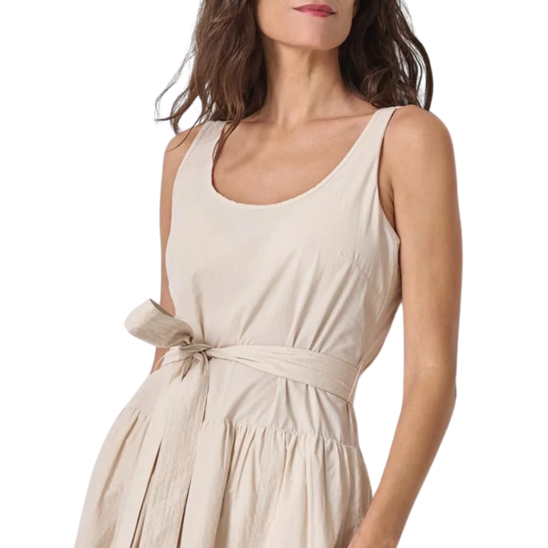 Poplin Maxi Yoke Dress in Bamboo