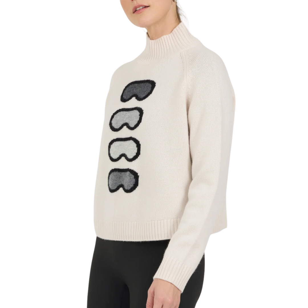 Ski Goggle Mockneck in Ivory Combo