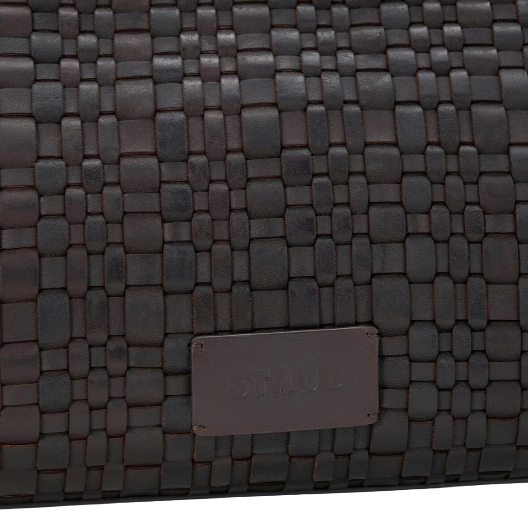 Maude Soft Clutch in Espresso Woven
