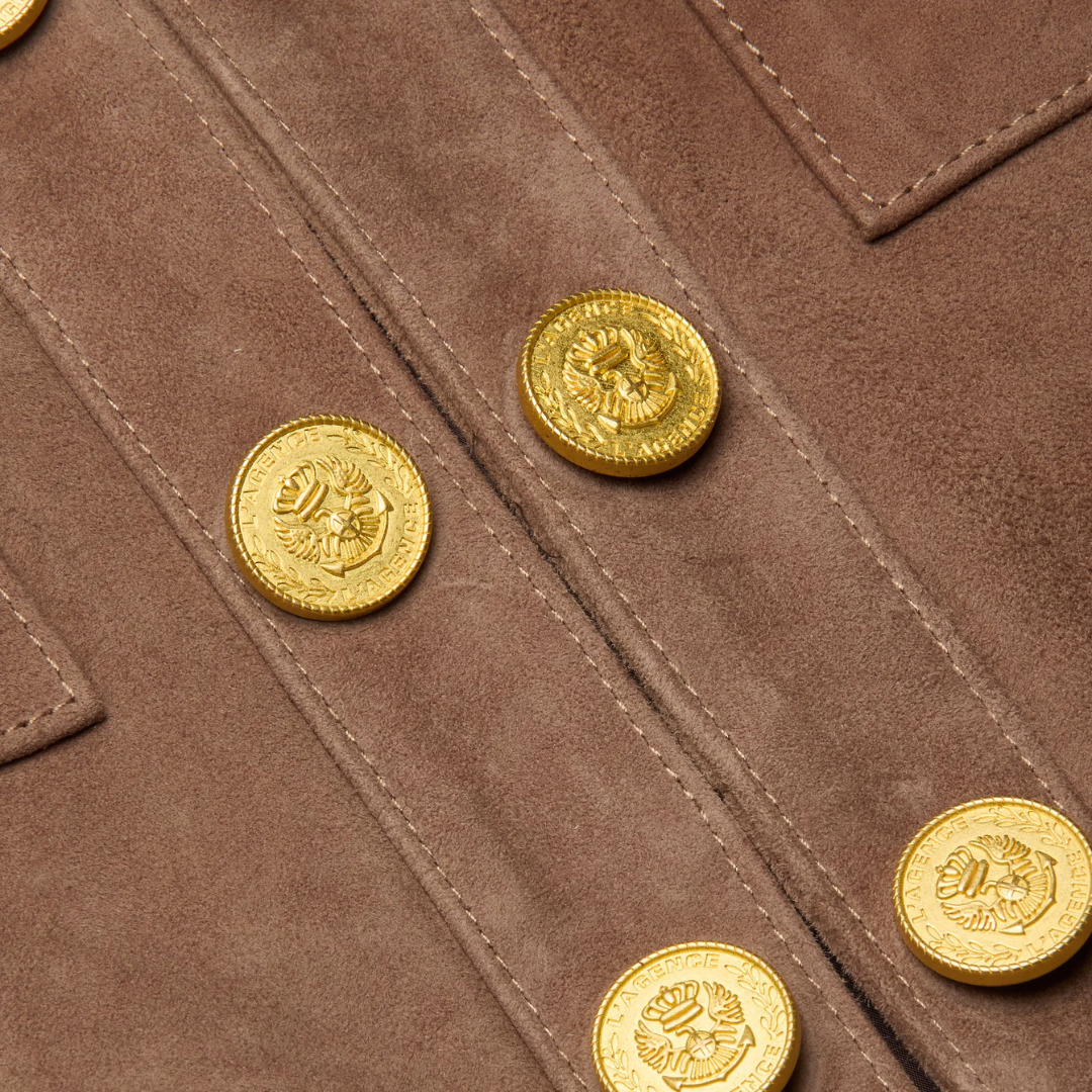 Jayde Collarless Jacket in Cardamom